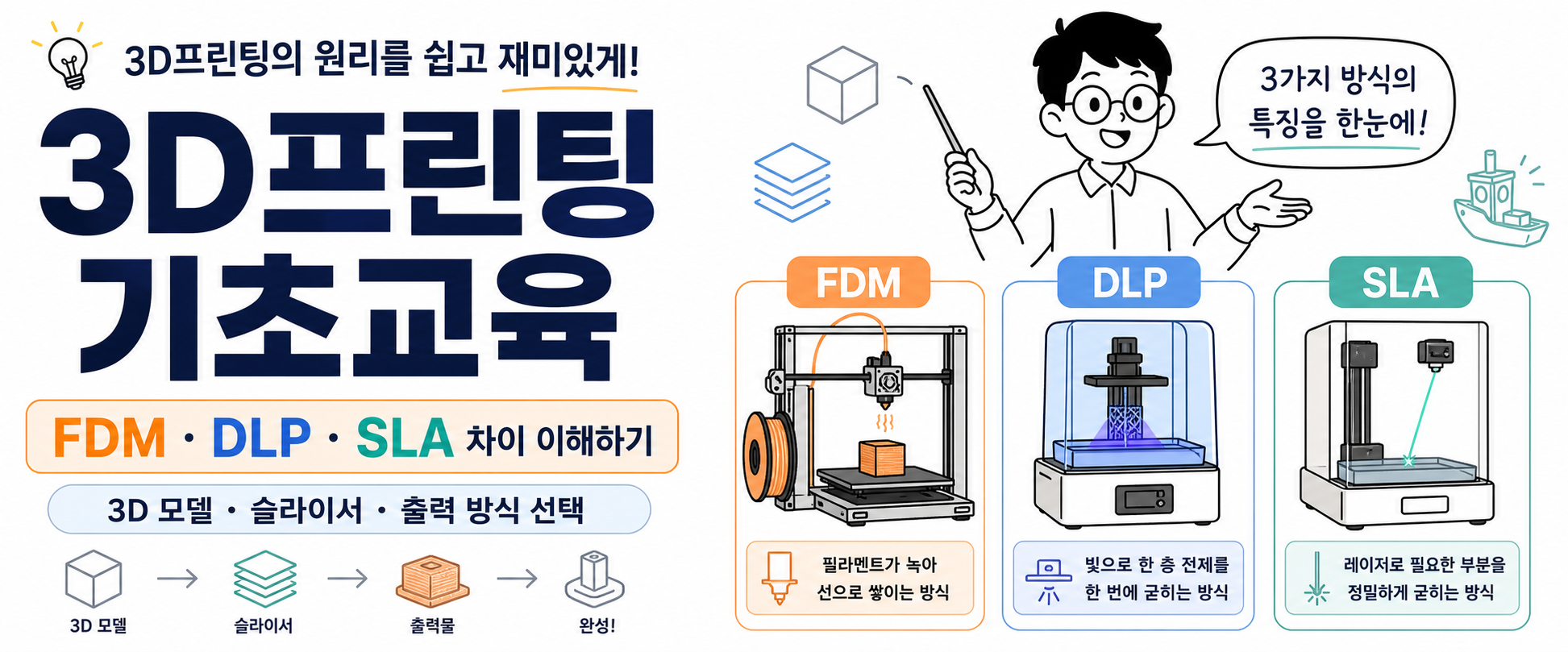 3D프린팅 FDM DLP SLA 기초교육